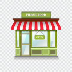Realistic shop icon