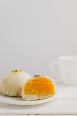 Chinese Pastry,Bean cake with salted egg yolk