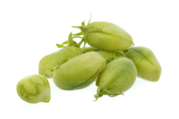 Heap of fresh garbanzo bean isolated on white background. 