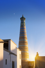 Obraz premium Uzbekistan. Khiva. Streets of the old city in night