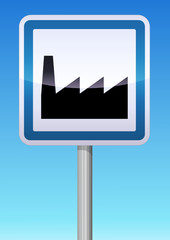 Panneau de signalisation usine