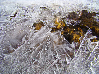 ice chained creek