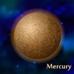 Mercury planet vector illustration