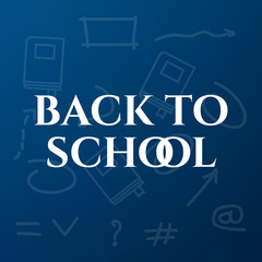 Back to School title texts poster design.Education background. Back to school