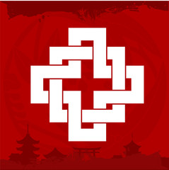 Obraz premium Japanese cultural ornaments. National ornaments of Japan