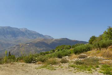 Fototapeta na wymiar Mountains on the island of Crete