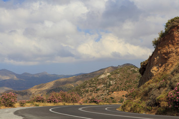 Road in the mountains of Crete