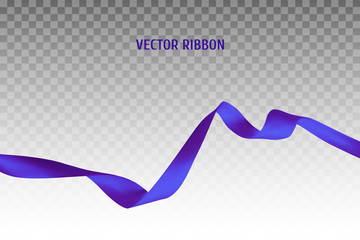 Blue vector ribbon