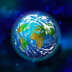 Planet earth on space background