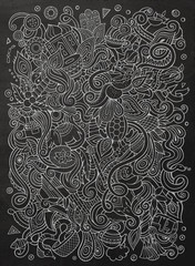 Cartoon cute doodles hand drawn India illustration