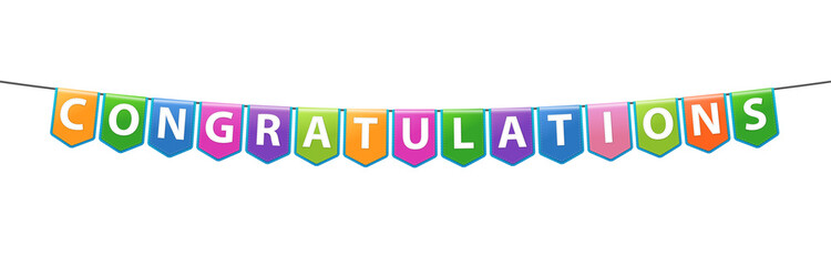 Congratulations banner. Vector illustration