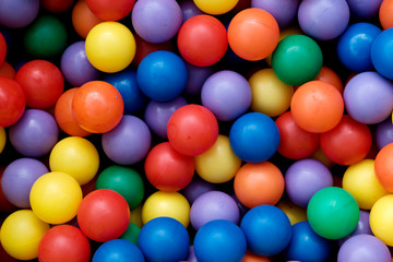 Fototapeta na wymiar plastic color balls