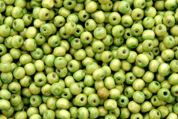 Colorful wooden beads background