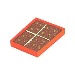 Tray of plants seedlings cartoon vector Illustration