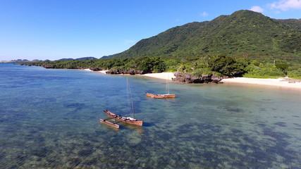 Fototapeta na wymiar Caribbean style beach in Japan