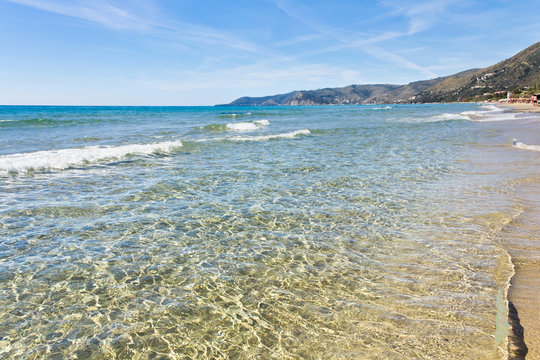 Spiaggia di Acciaroli nel Parco Nazionale del Cilento.