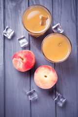 peach juice and fresh peach