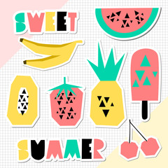 Retro Summertime Stickers
