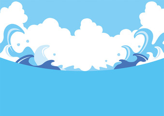 ウェイブ 海 青