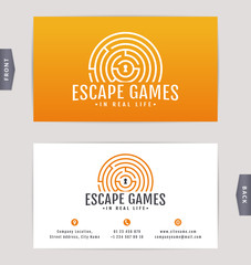 Business card for escape games.