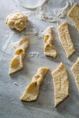 Preparation for baking traditionally and delicious donuts