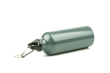 stainless steel bottlel portable on a white background.