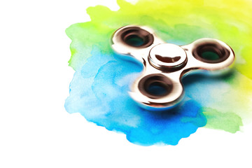 Beautiful spinner on watercolor background