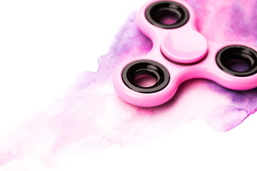 Beautiful spinner on watercolor background