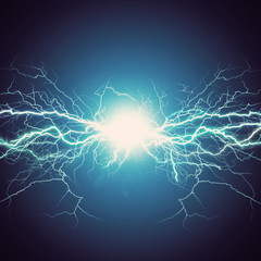 Thunder bolt, industrial and science abstract backgrounds - 163240025