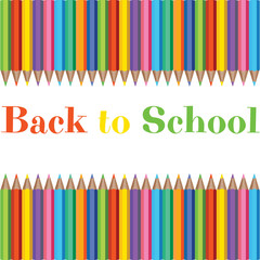 Set of Realistic Colorful Pencils in Background with Texture for Back to School with space for message.
