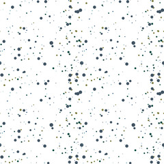 Navy blue, khaki, turquoise, gray messy dots. Abstract colorful dotted seamless pattern. Round geometric seamless pattern on white background. Infinity geometrical pattern. Vector illustration.