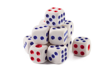 Dice on a light background
