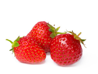 Strawberry isolated on white background. close up