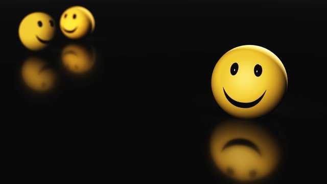Smiley, smiling balls on a dark background, 3D rendering Stock Illustration  | Adobe Stock
