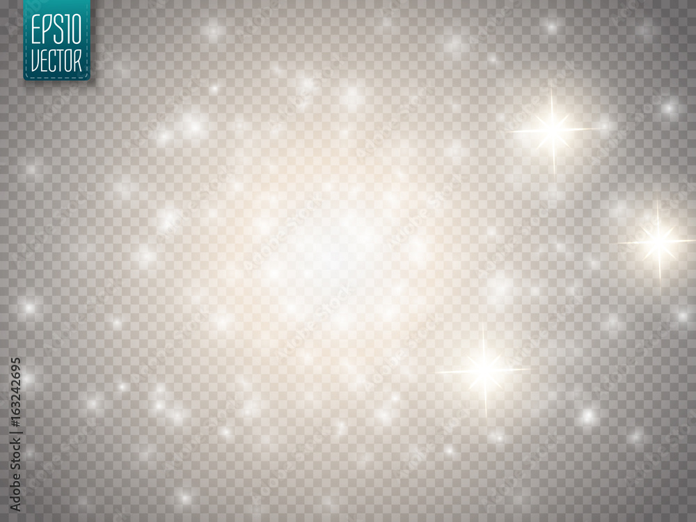 Poster glow light effect. cloud of glittering dust. vector illustration.