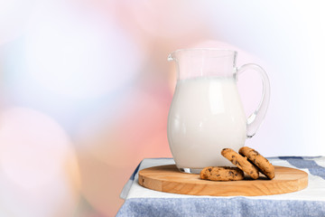 Pitcher  with some milk