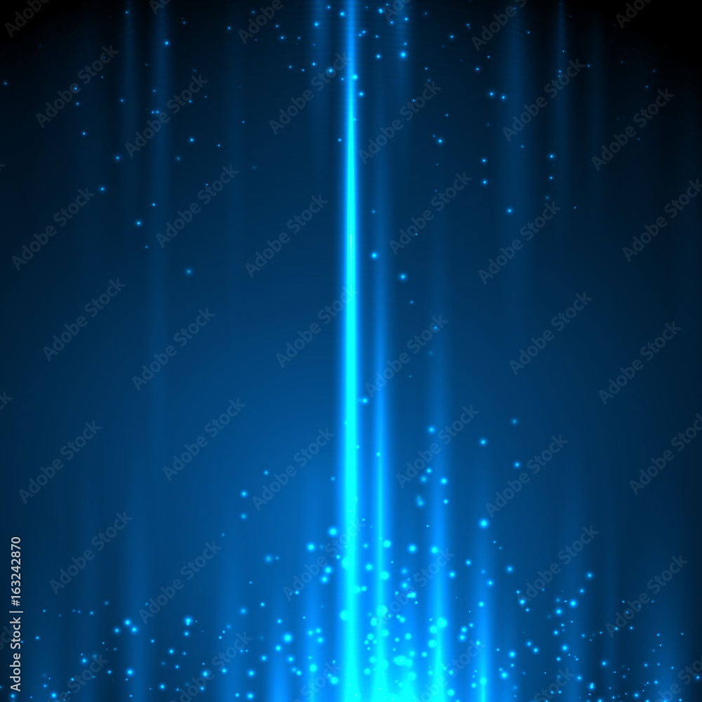 Canvas Prints glow light motion vector abstract blue background.