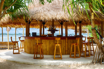 Beach bar, Beach, Indian ocean, Indonesia, GILI air.