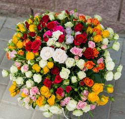bouquet of flowers outdoors