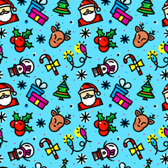 Christmas seamless pattern vector illustration