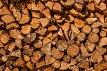 Firewood bundle background