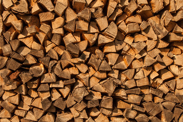 Firewood bundle background