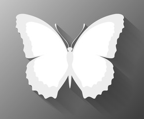 Vector butterflies Icon in paper style