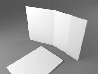 Fototapeta premium Closeup of two folders mock-up template on black background