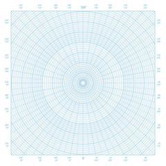 Polar coordinate circular grid graph paper background - obrazy, fototapety, plakaty