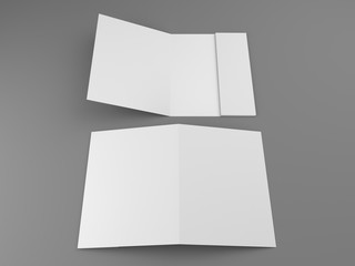 Closed and open folders mock-up template