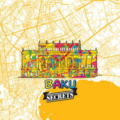 Baku Travel Secrets Art Map