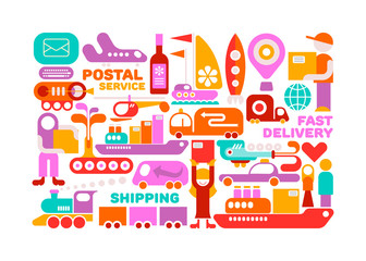Shipping Service vector illustration