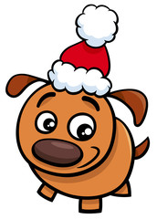 puppy on Christmas time cartoon