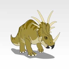 triceratops vector illustration © RiskySukandar
